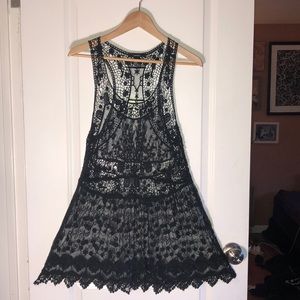 Black lace dress -M-